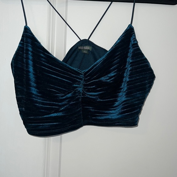 Wild fable velvet Dark teal tank top‎ - Picture 1 of 2